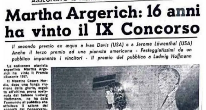 8 settembre 1957: la sedicenne Martha Argerich vince il “Busoni”