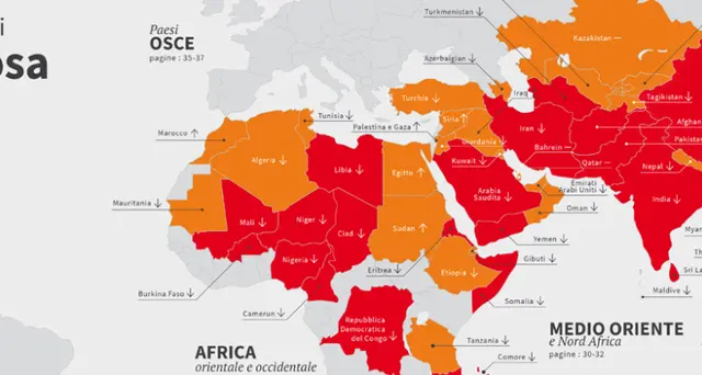 Religione: Acs, in un Paese su 3 violata la libertà di fede