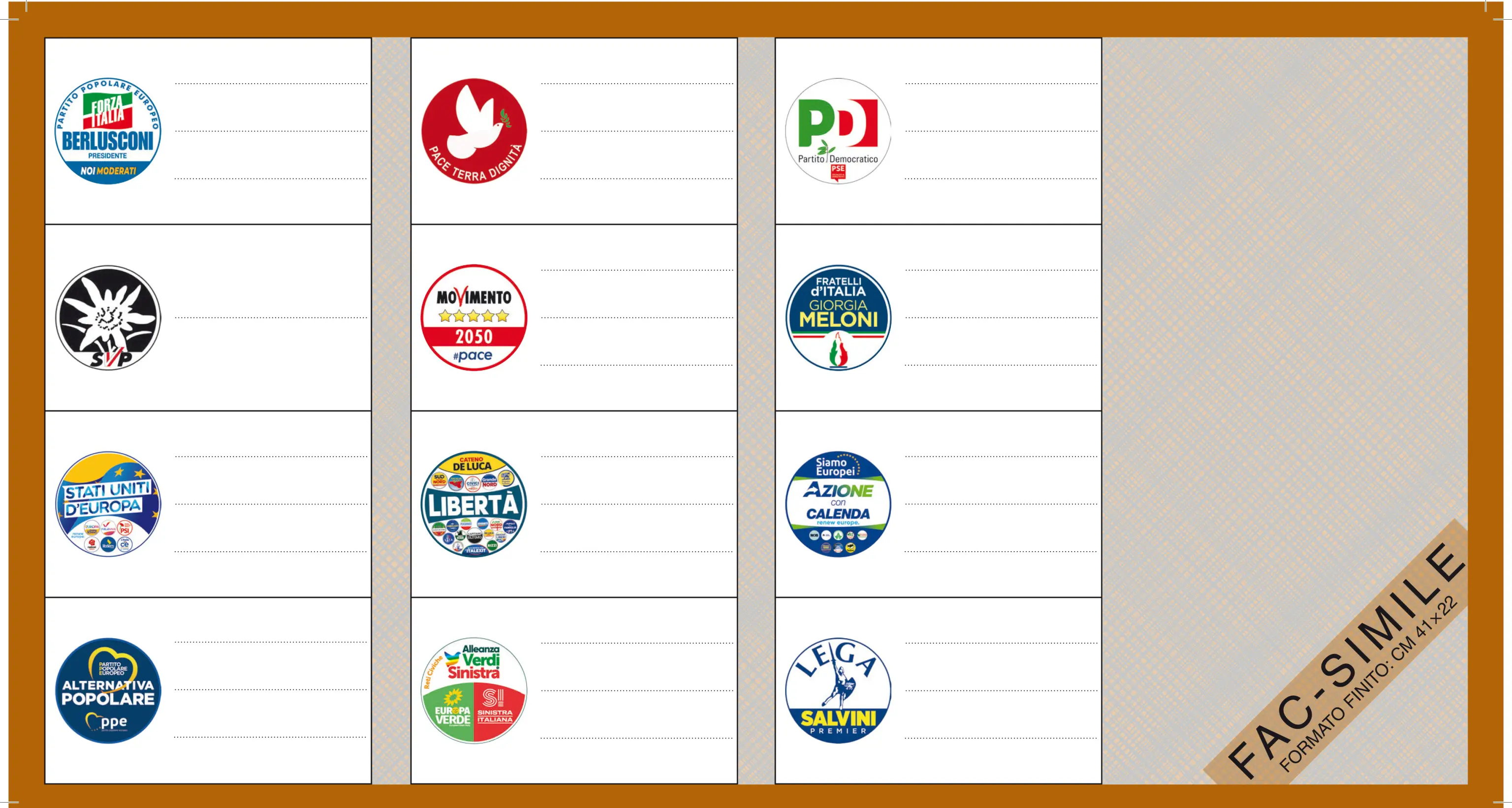 Europee: online i fac-simile delle schede di voto