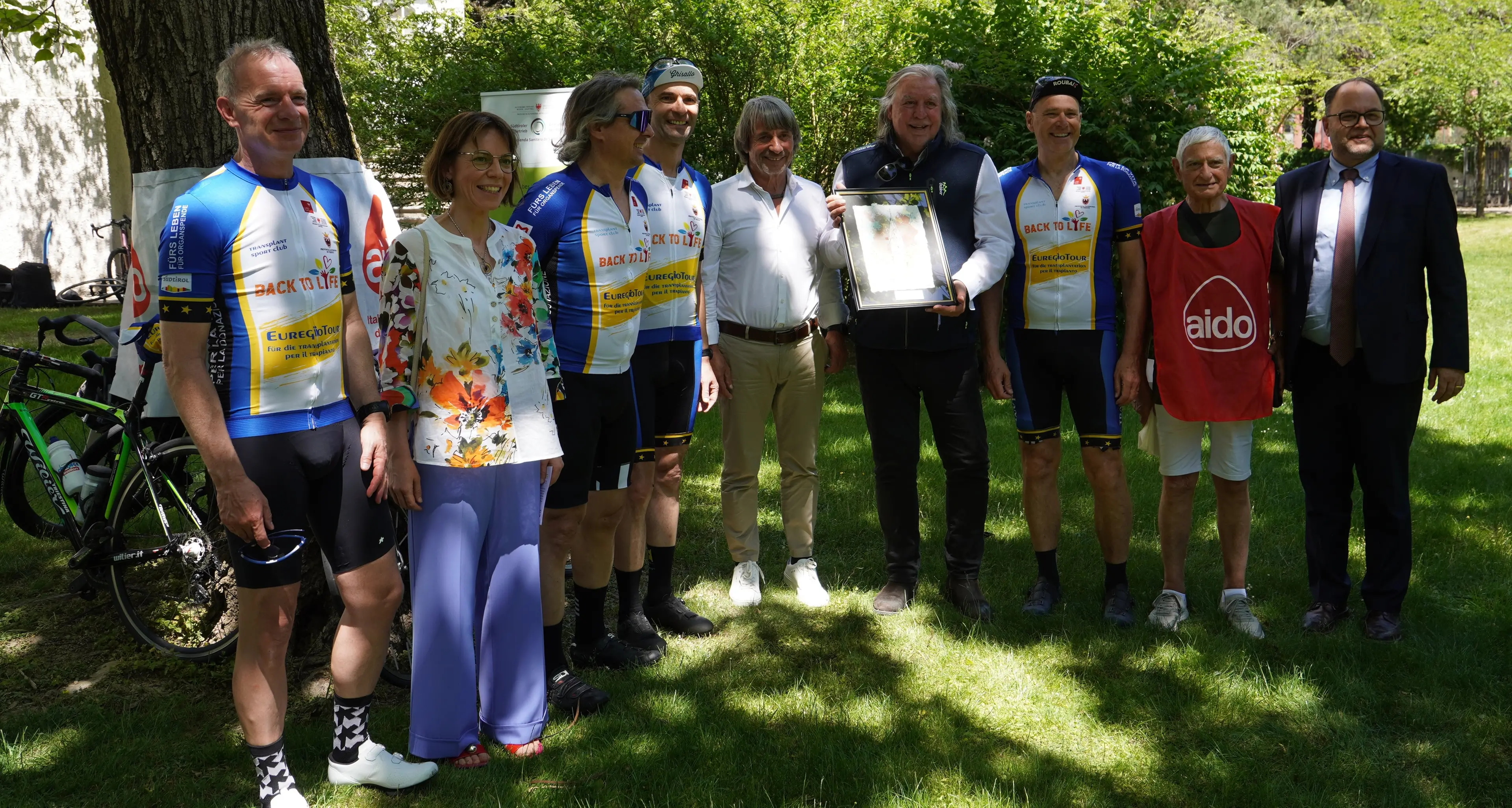 Euregio Transplant Tour, 350 chilometri in bici per promuovere la donazione di organi
