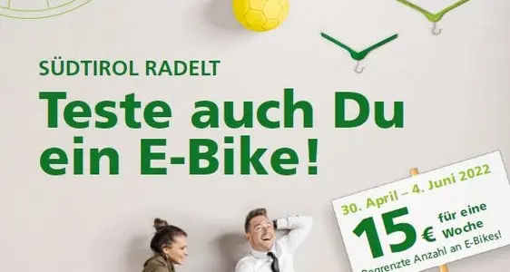 “L’Alto Adige pedala”, la Provincia offre e-bike in prova per una settimana
