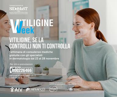Torna la Vitiligine Week, consulenze dermatologiche gratuite in tutta Italia
