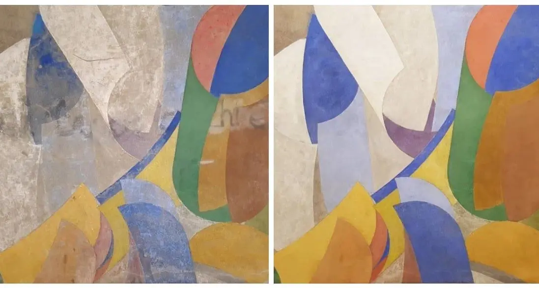 L’affresco di Luigi Senesi torna al Carducci di Bolzano