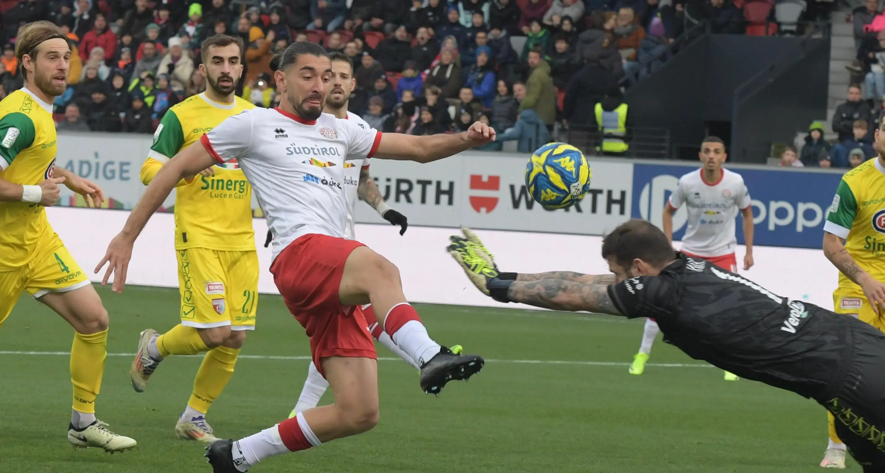 Südtirol-Mantova, si aprono le marcature: Merkaj fa 1-0
