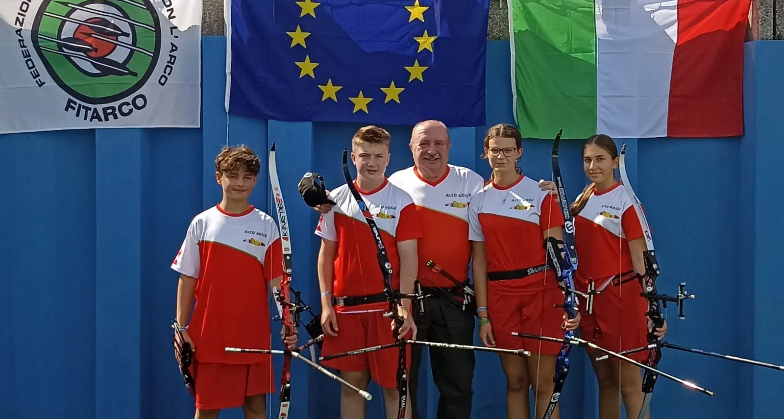 Arcieri altoatesini protagonisti al Trofeo Coni: quinto posto a squadre