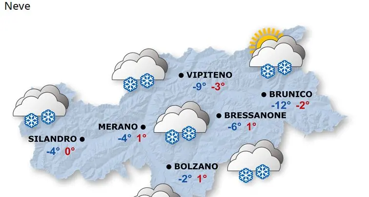 Allerta meteo in Alto Adige: domani altri 40 centimetri di neve