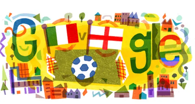 Europei: doodle di Google omaggia finale Italia-Inghilterra