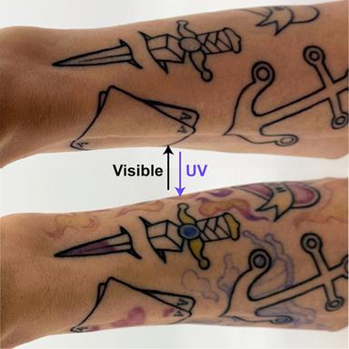 Arrivano i tatuaggi che si accendono con la luce