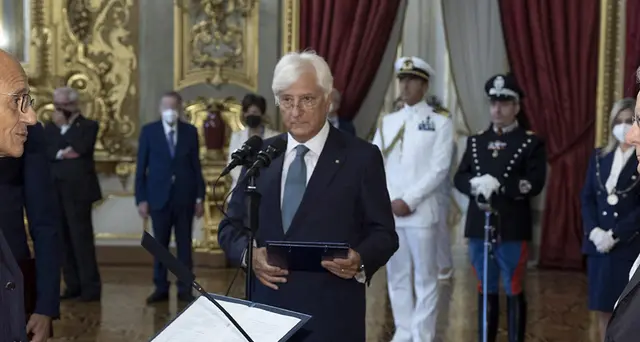 Quirinale: Mattarella al giuramento di Marco D'Aliberti