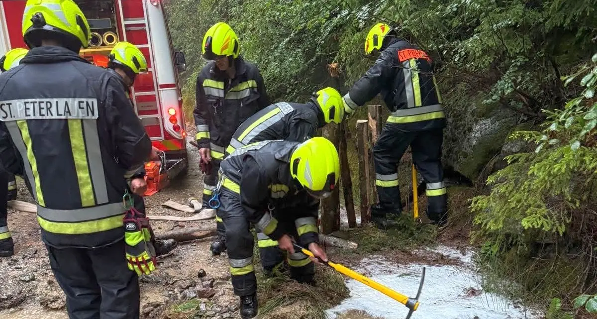 Maltempo in Alto Adige, 200 interventi dei Vigili del fuoco volontari