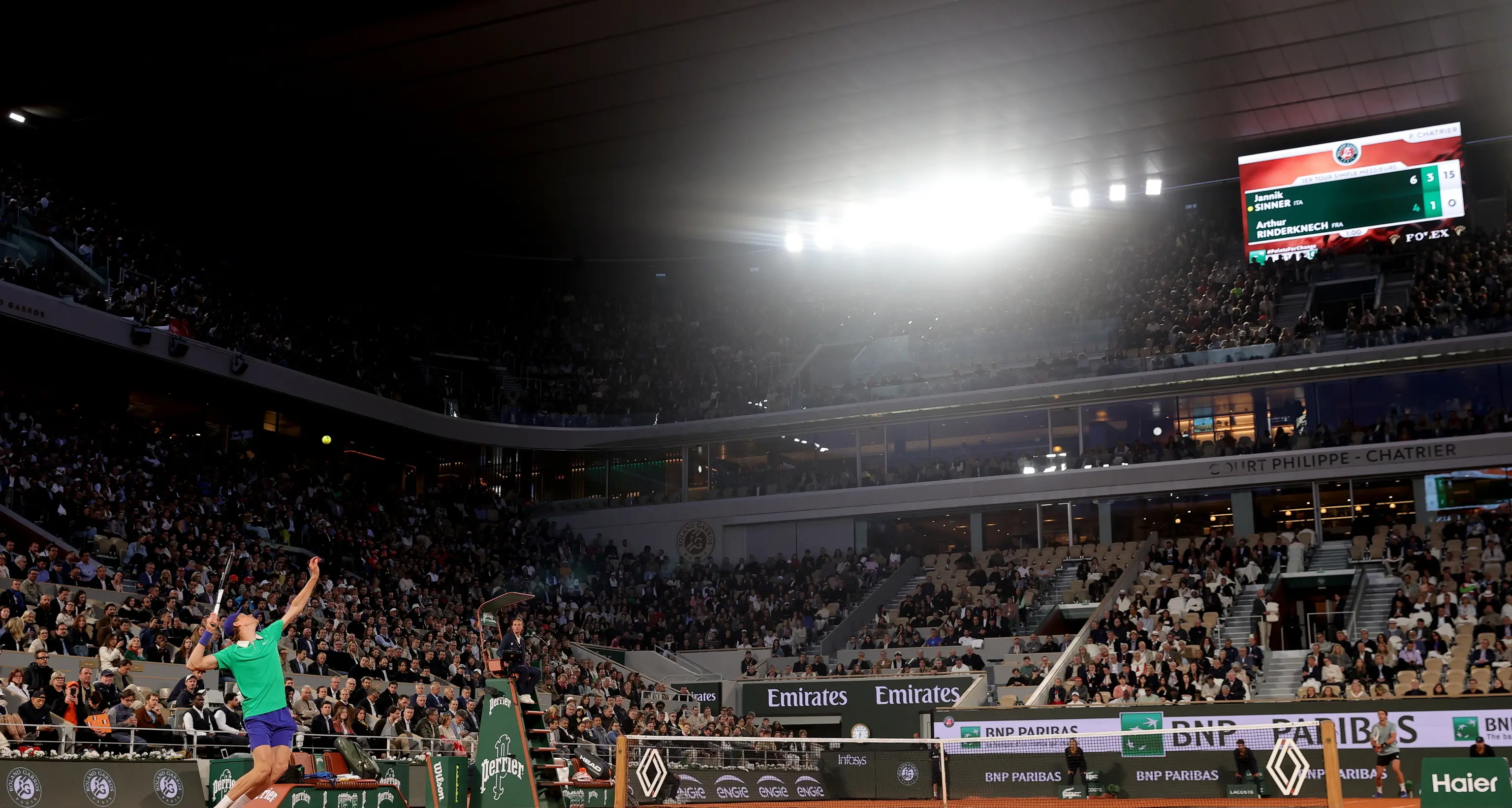 Roland Garros: Sinner, un onore vedere Donnarumma in tribuna