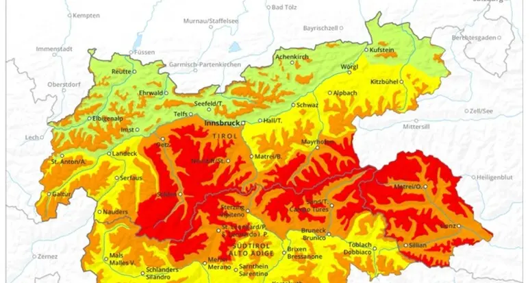 70 cm di neve fresca, pericolo valanghe forte in Alto Adige