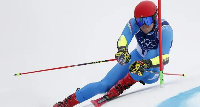 Pinheiro Braathen trionfa nel gigante olimpico, Franzoni 24° e Vinatzer fuori