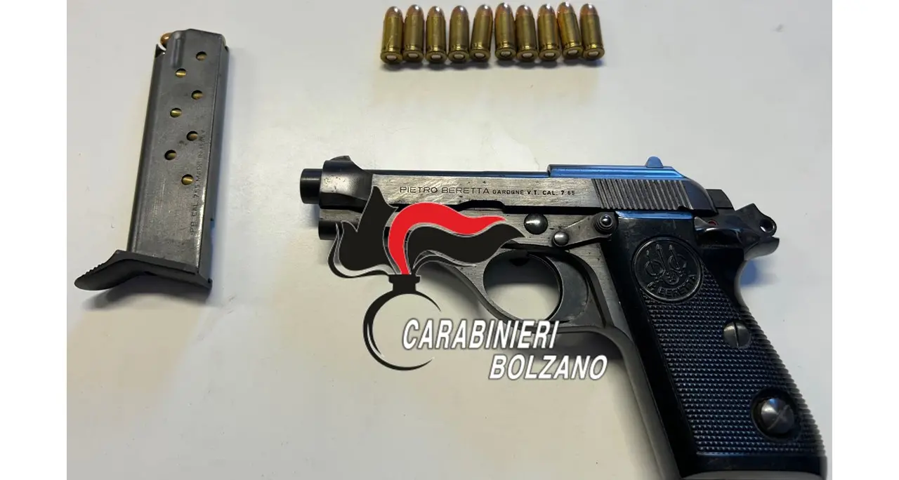 Rinvenuta a Merano nel seminterrato di un condominio pistola rubata in provincia di Trento