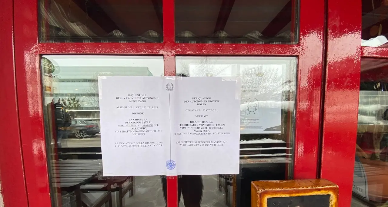 Vipiteno, il questore chiude un pub a Vipiteno: un avventore sorpreso a spacciare