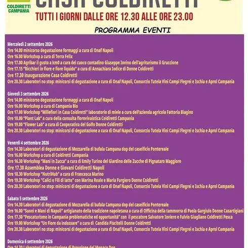 \"Bufala Fest\", torna Casa Coldiretti con degustazioni, laboratori, filiere