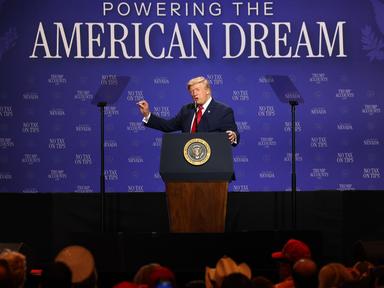 La scultura anti-Trump contro la guerra in Iran in tour negli Usa